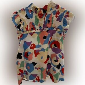 THML Multi color flutter sleeve top size M
